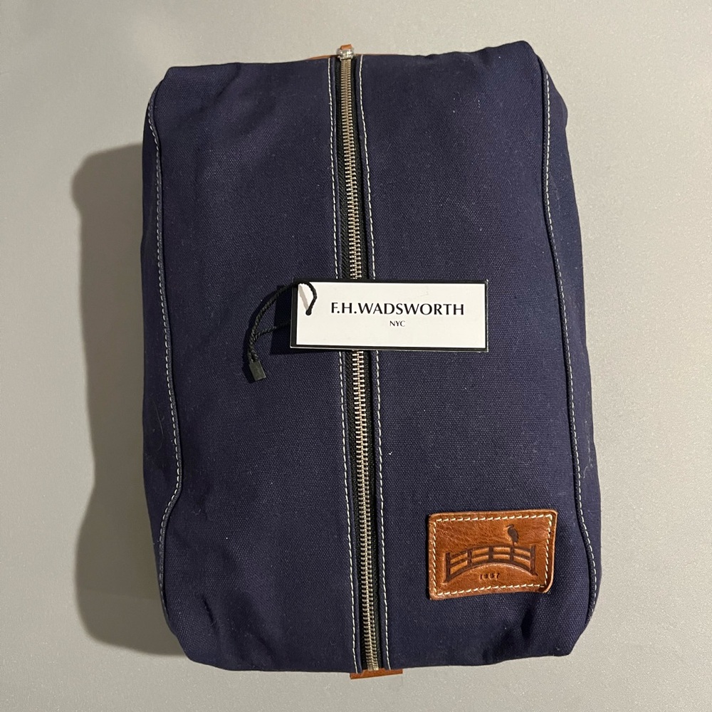 Navy Blue Canvas Men's Bag - Picture 2 of 7